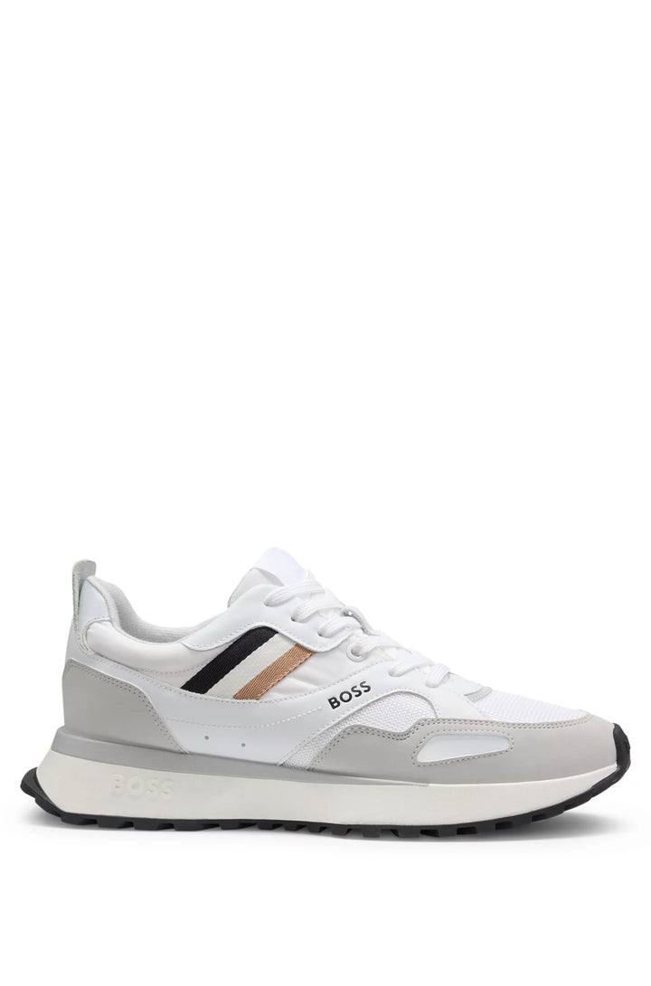 Boss Running-style hybrid sneakers with EVA and rubber sole