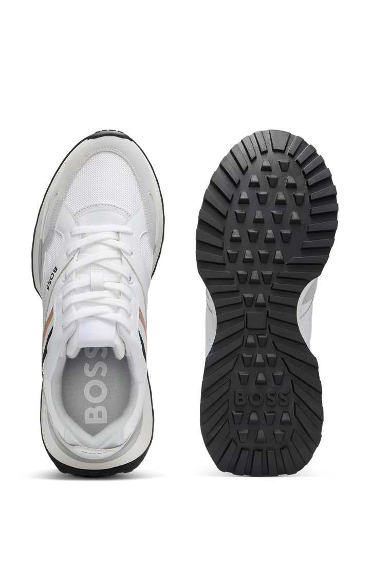Boss Running-style hybrid sneakers with EVA and rubber sole