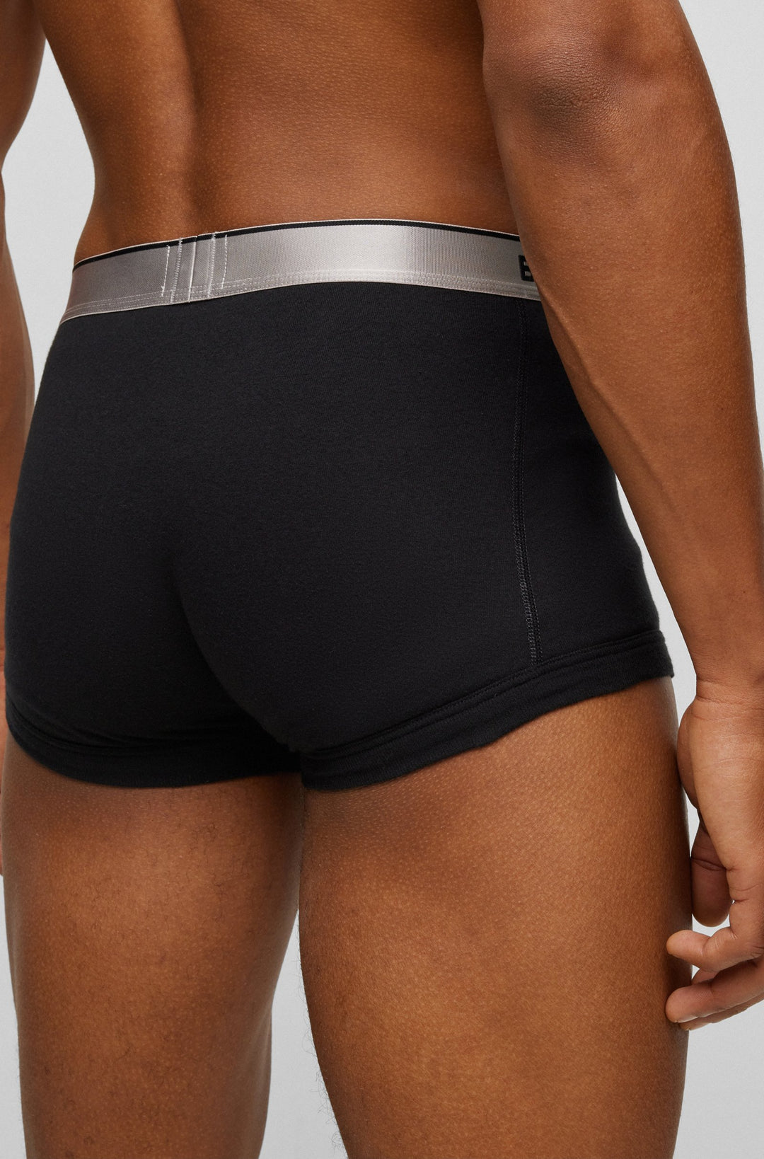 Boss Two-pack of cotton trunks with metallic branded waistbands