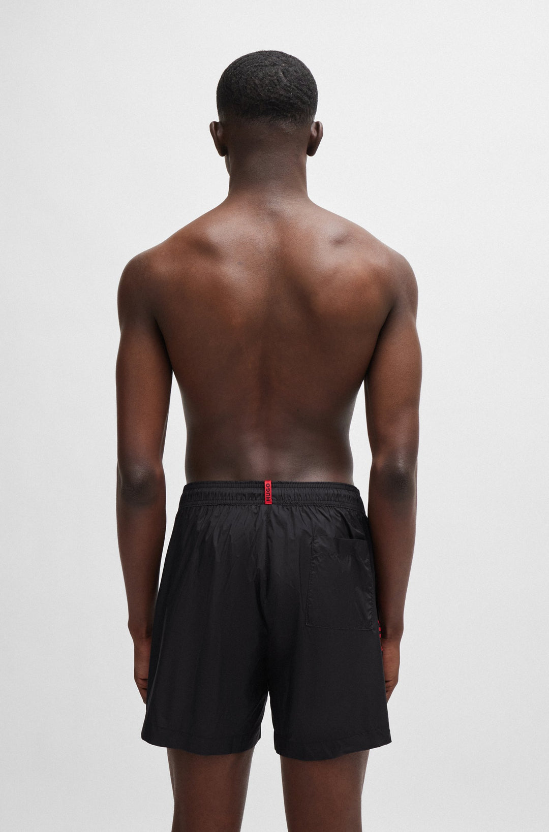 Hugo Fully lined swim shorts with logo tape