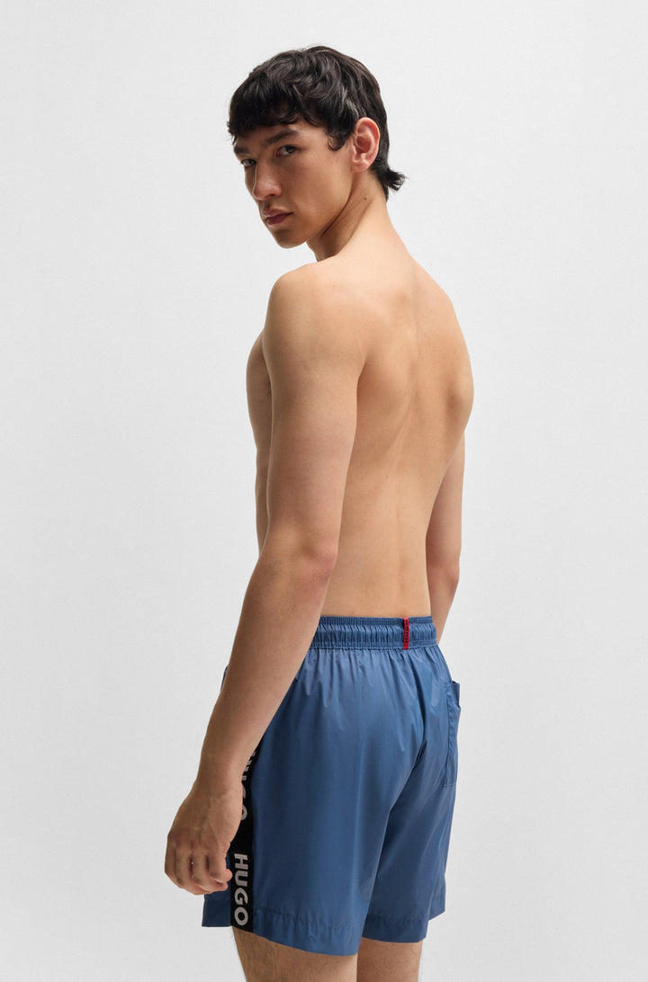 Hugo Fully lined swim shorts with logo tape
