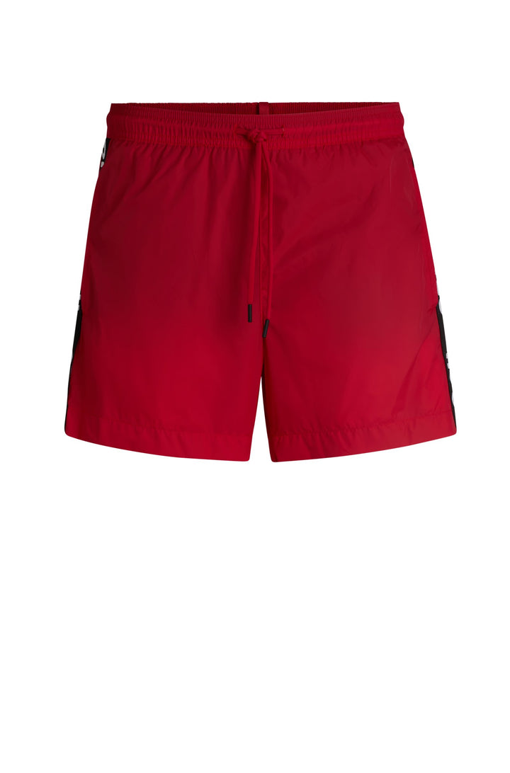 Hugo Fully lined swim shorts with logo tape
