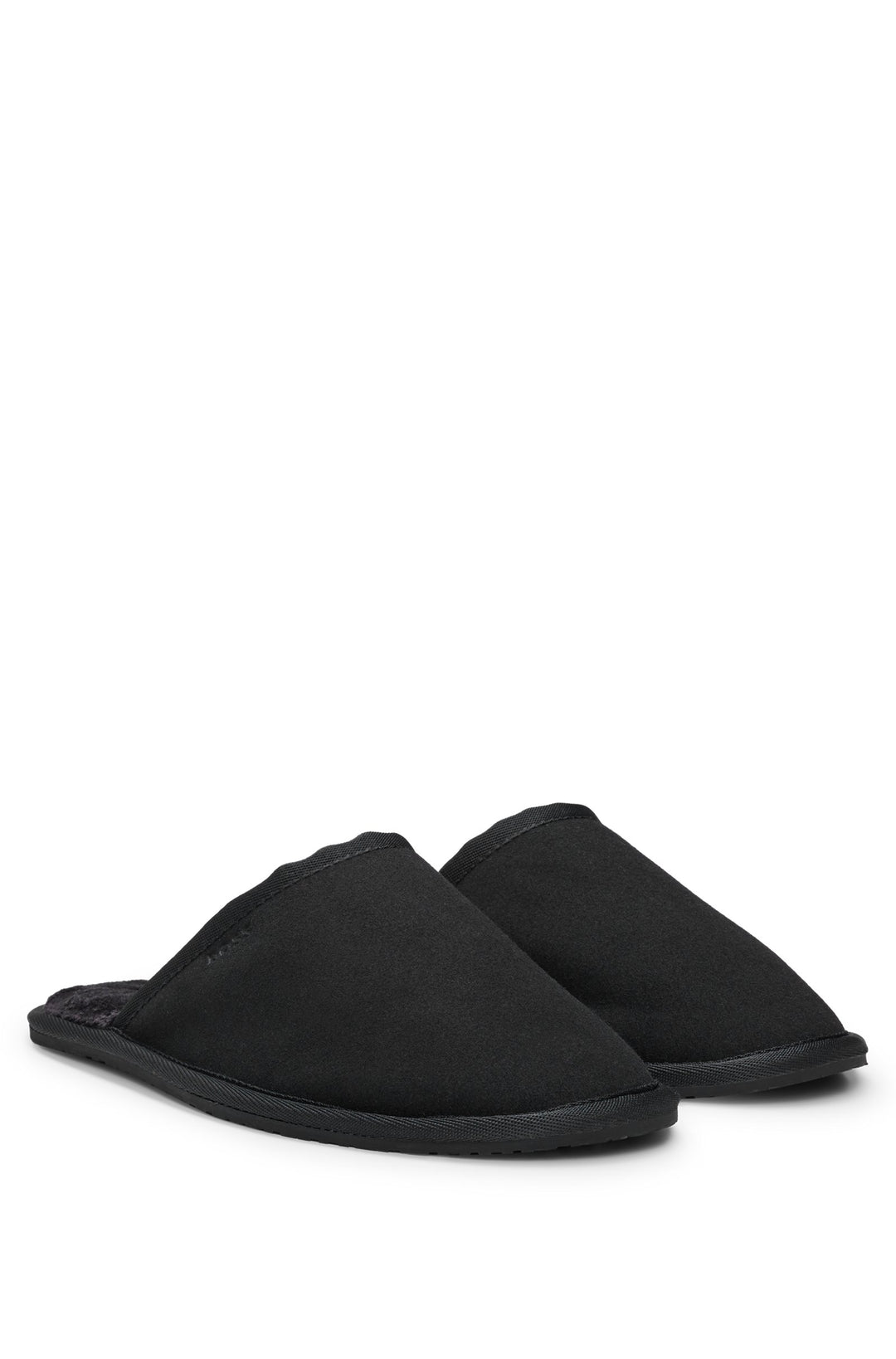 Boss Faux-suede slippers with rubber sole