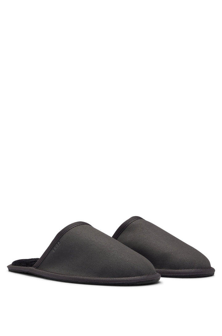 Boss Faux-suede slippers with rubber sole