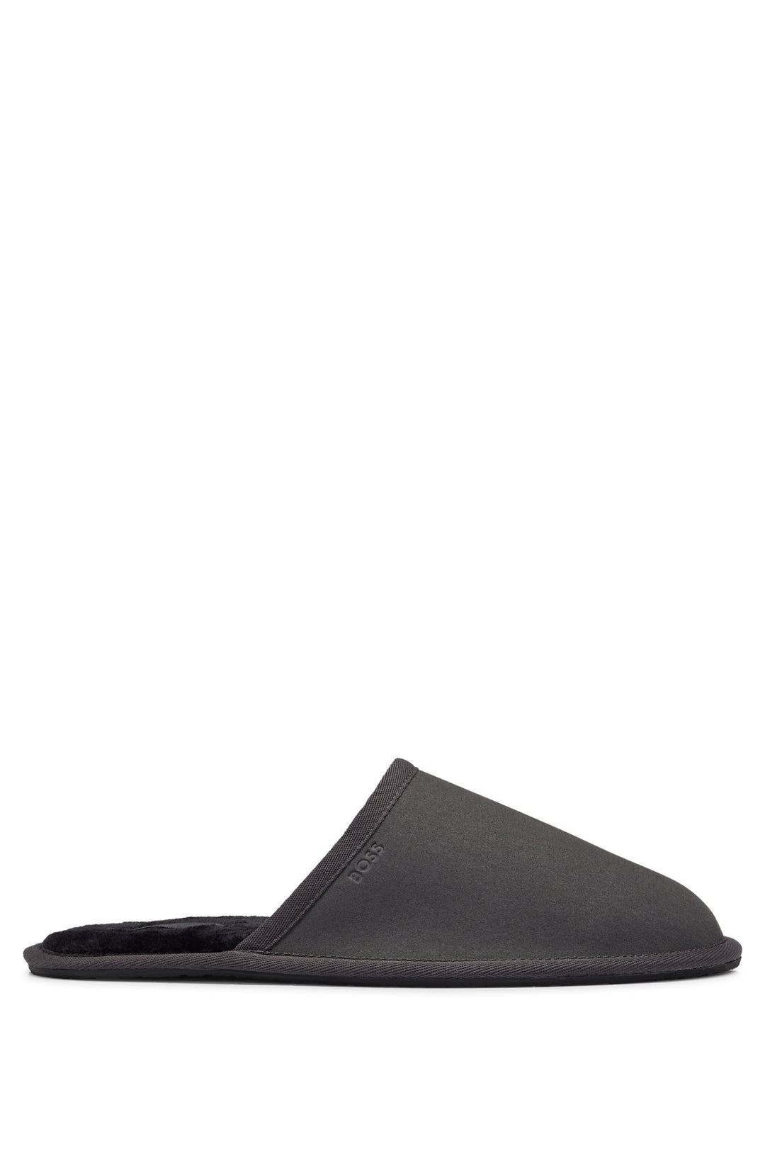 Boss Faux-suede slippers with rubber sole