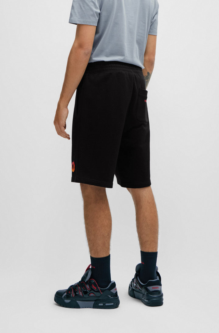 Hugo Cotton-terry shorts with puffed flame logo