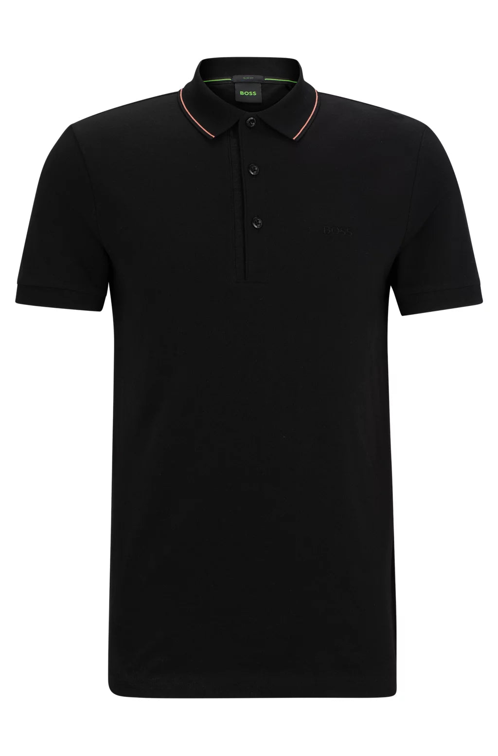 BOSS Cotton-piqué slim-fit polo shirt with tonal logo