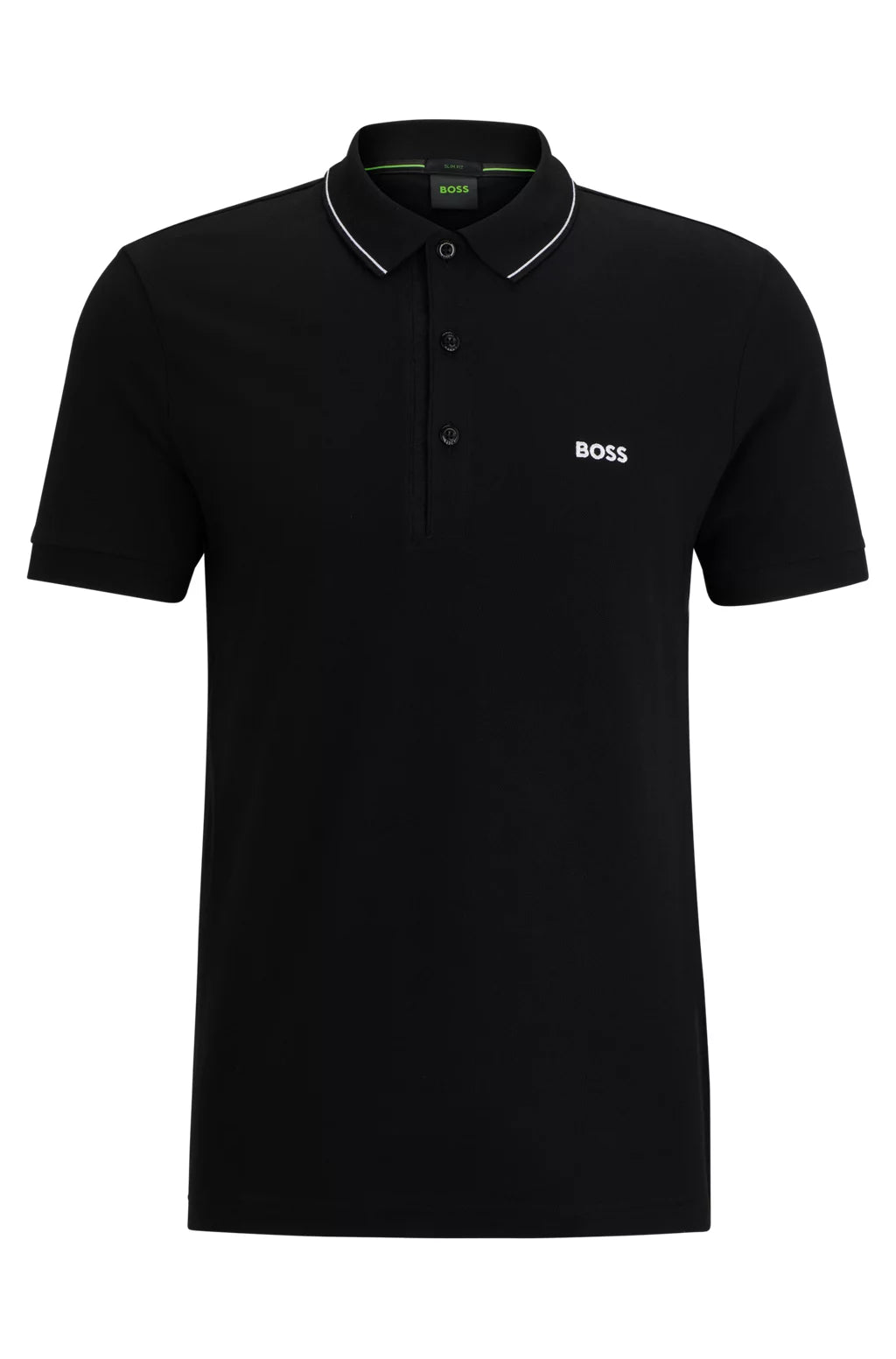 BOSS Cotton-piqué slim-fit polo shirt with tonal logo