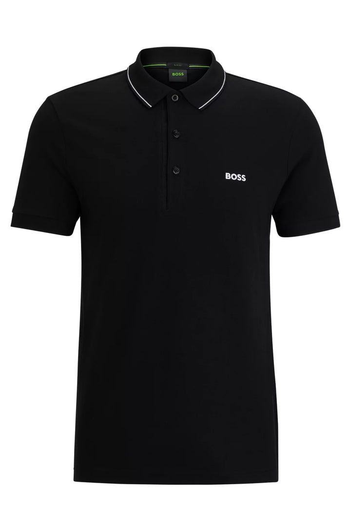 BOSS Cotton-piqué slim-fit polo shirt with tonal logo