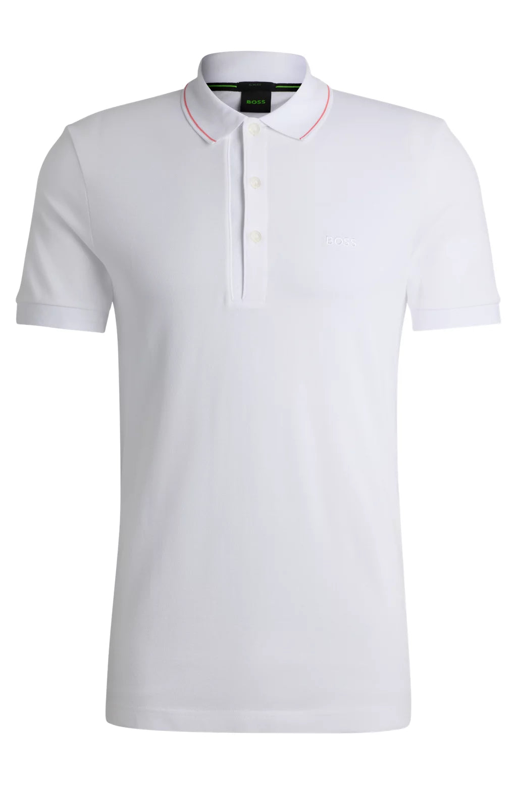 BOSS Cotton-piqué slim-fit polo shirt with tonal logo