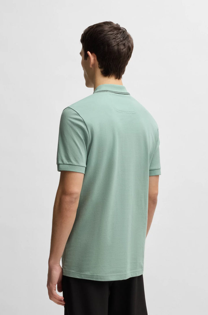 BOSS Cotton-piqué slim-fit polo shirt with tonal logo