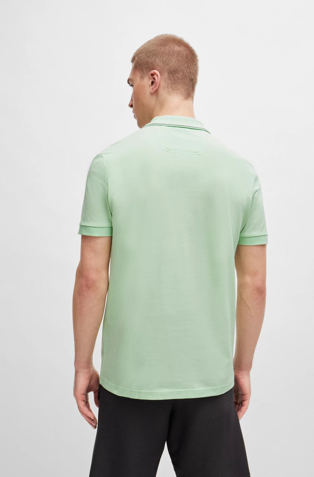 BOSS Cotton-piqué slim-fit polo shirt with tonal logo