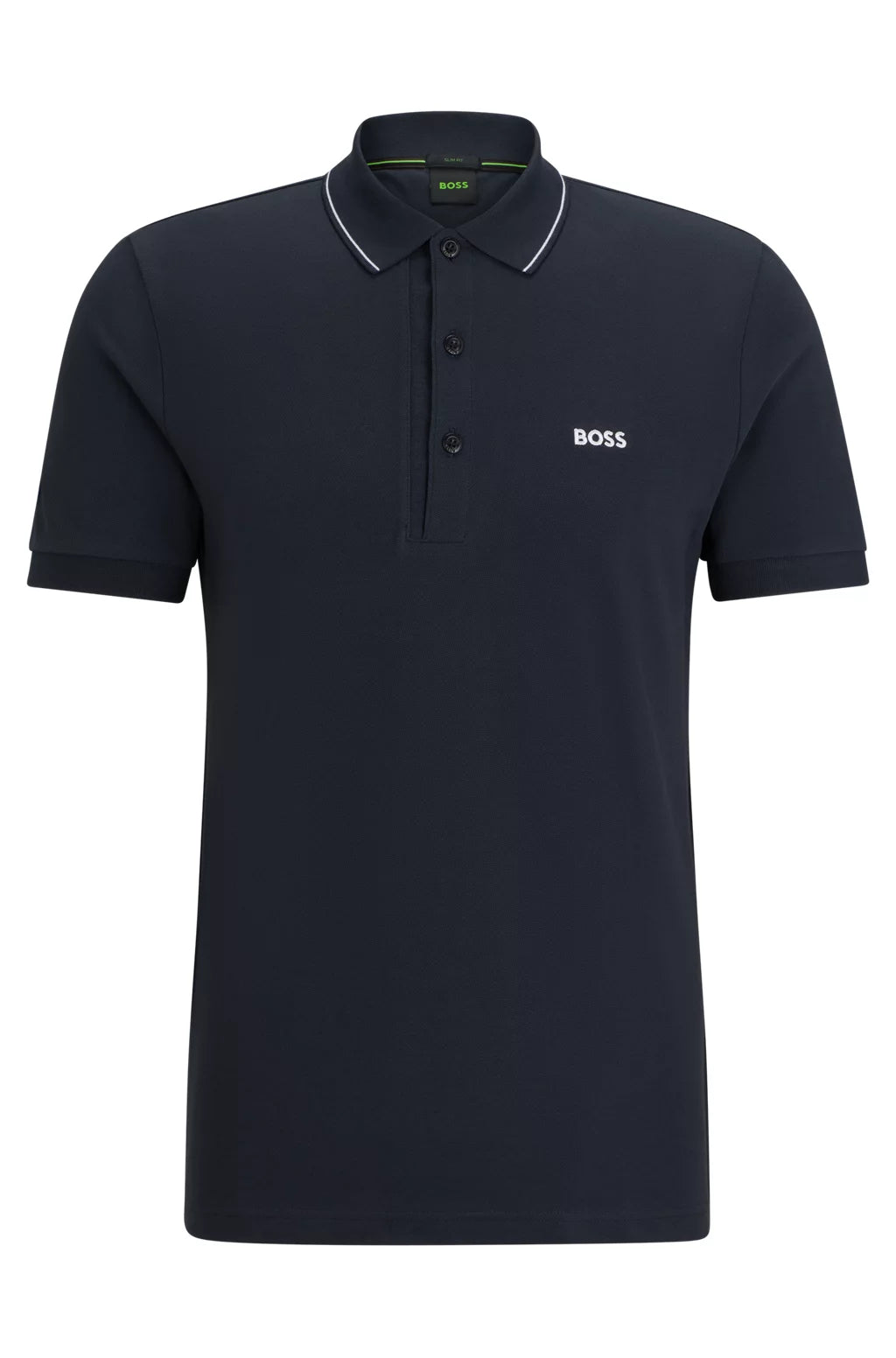 BOSS Cotton-piqué slim-fit polo shirt with tonal logo