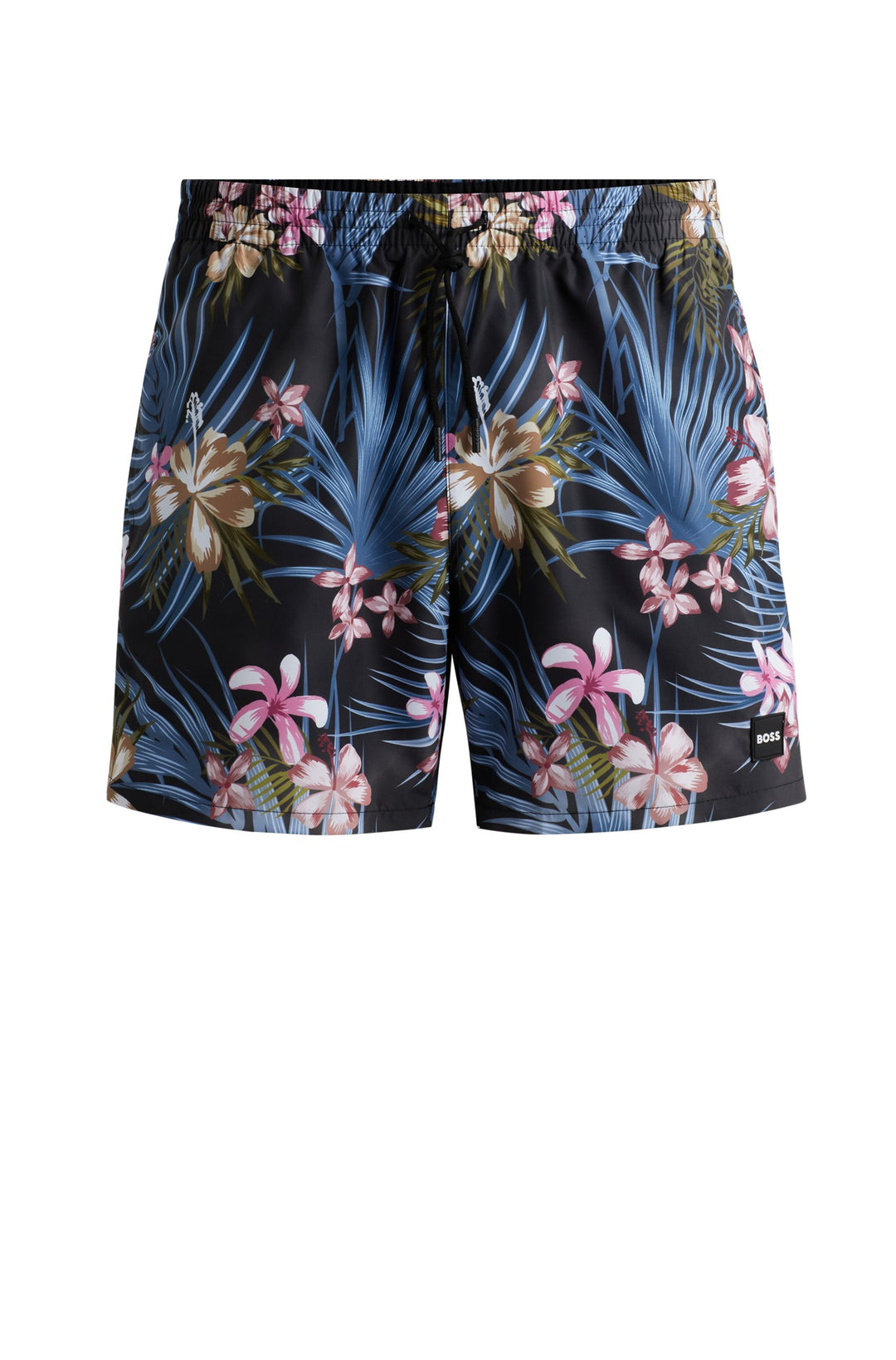 Boss Fully lined swim shorts with seasonal print