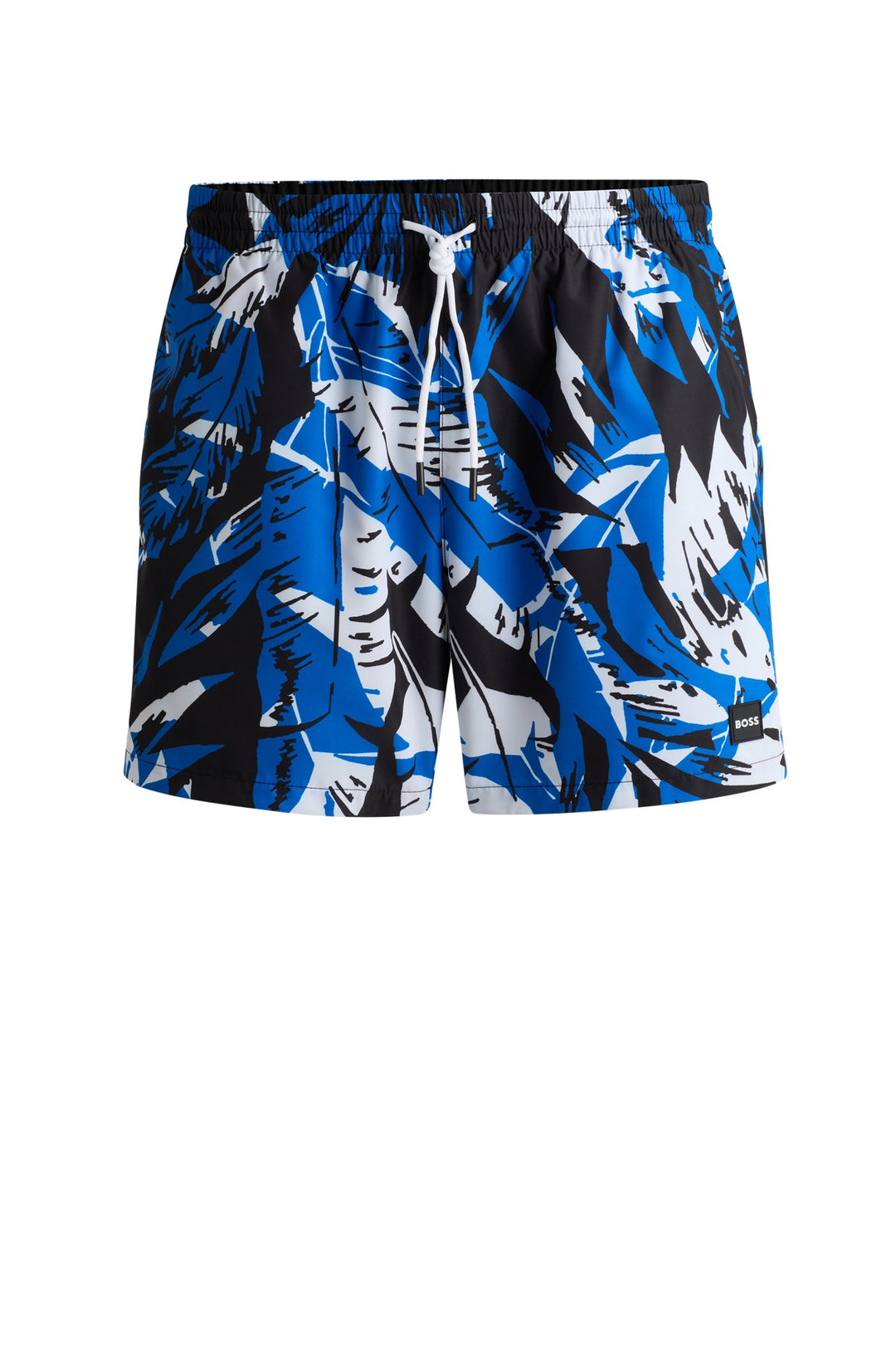 Boss Fully lined swim shorts with seasonal print