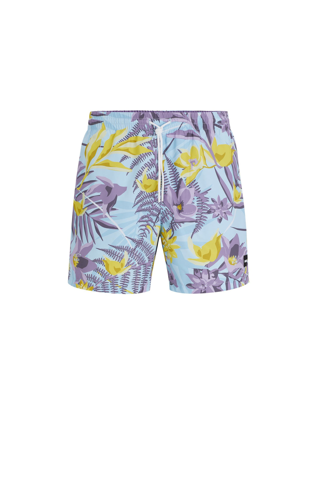 Boss Fully lined swim shorts with seasonal print