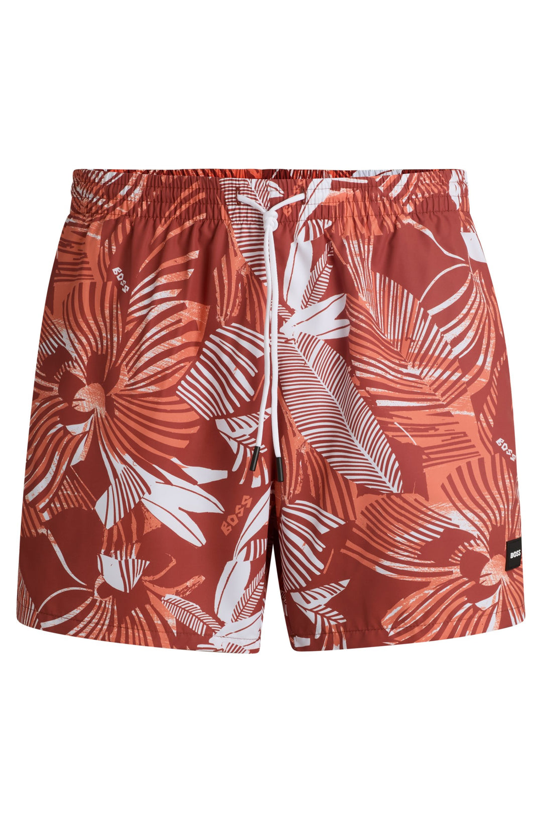 Boss Fully lined swim shorts with seasonal print