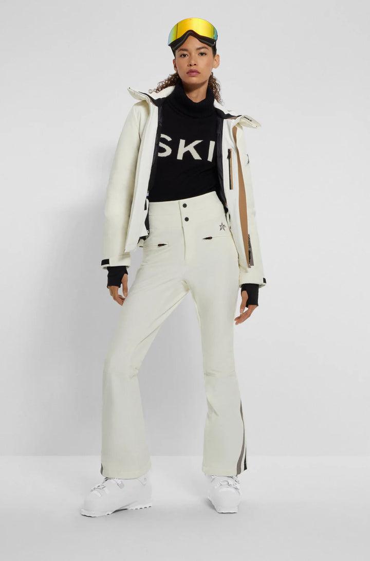 BOSS X PERFECT MOMENT SLOGAN SWEATER IN VIRGIN WOOL
