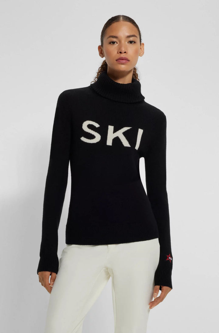 BOSS X PERFECT MOMENT SLOGAN SWEATER IN VIRGIN WOOL