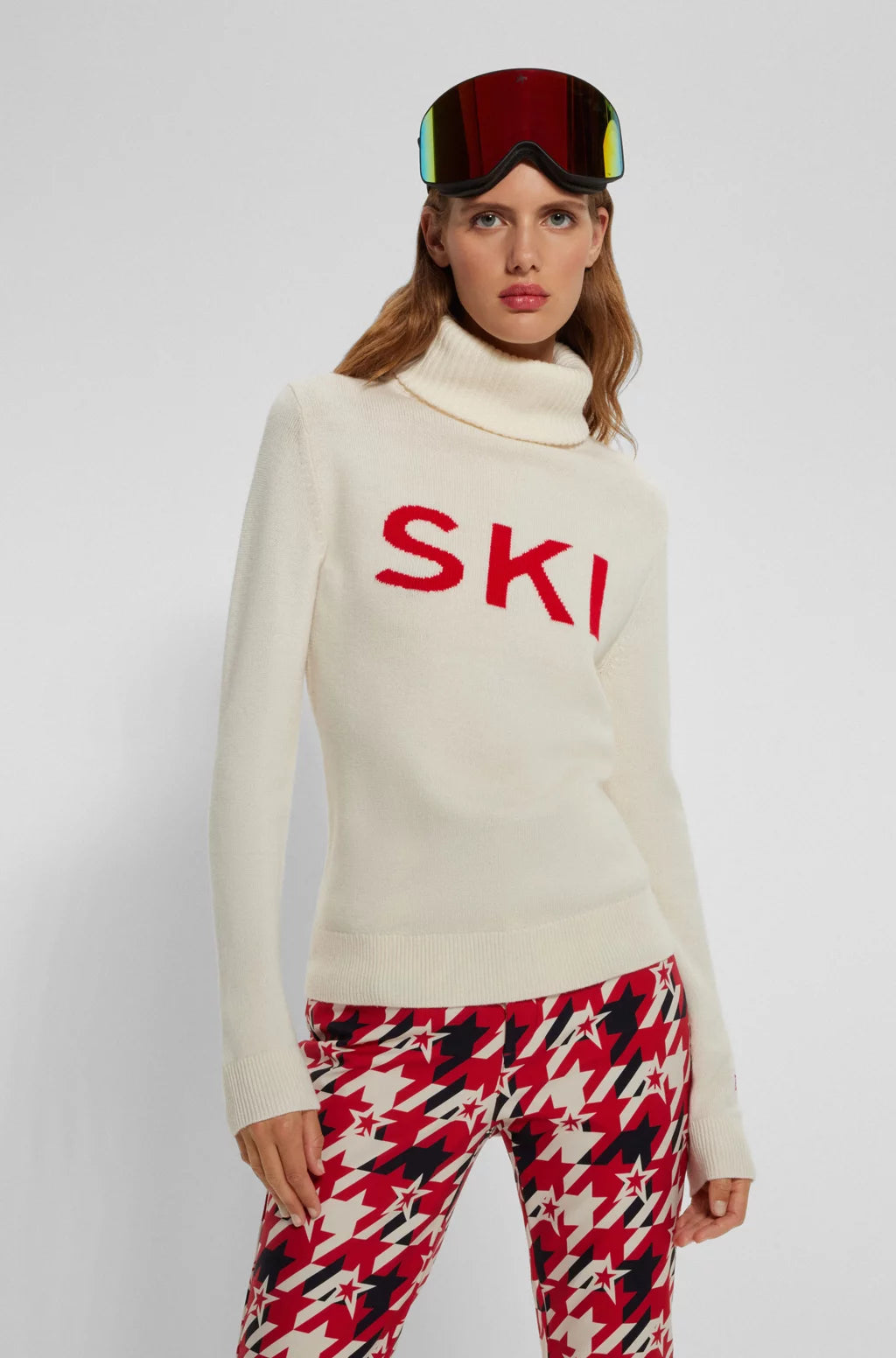 BOSS X PERFECT MOMENT SLOGAN SWEATER IN VIRGIN WOOL