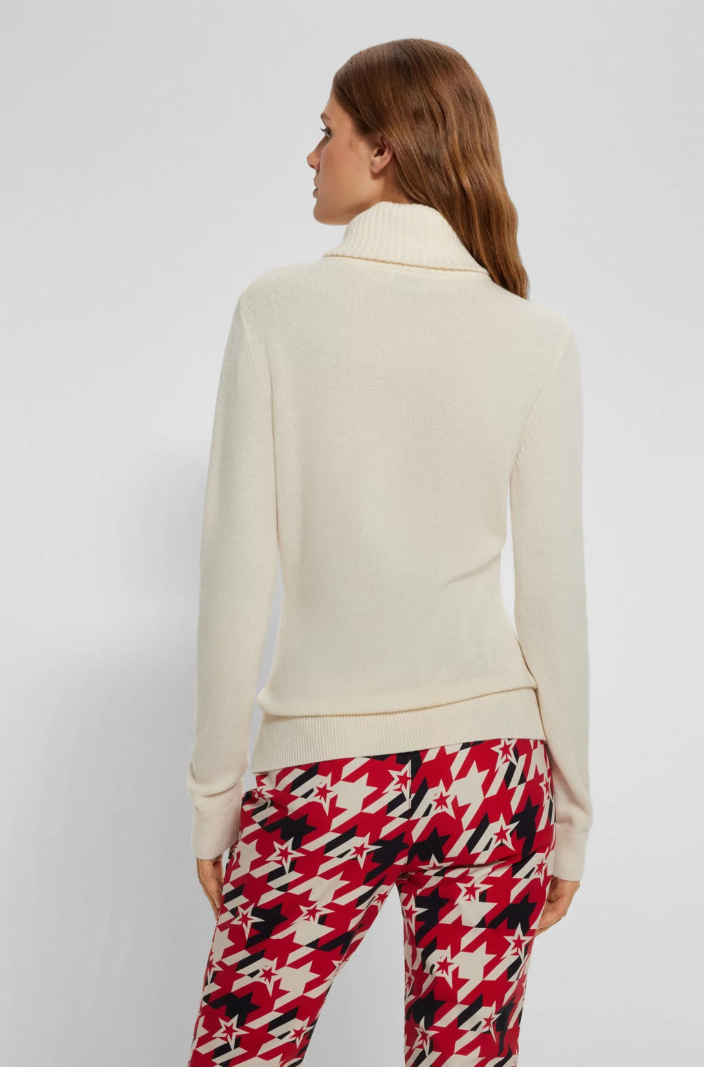 BOSS X PERFECT MOMENT SLOGAN SWEATER IN VIRGIN WOOL