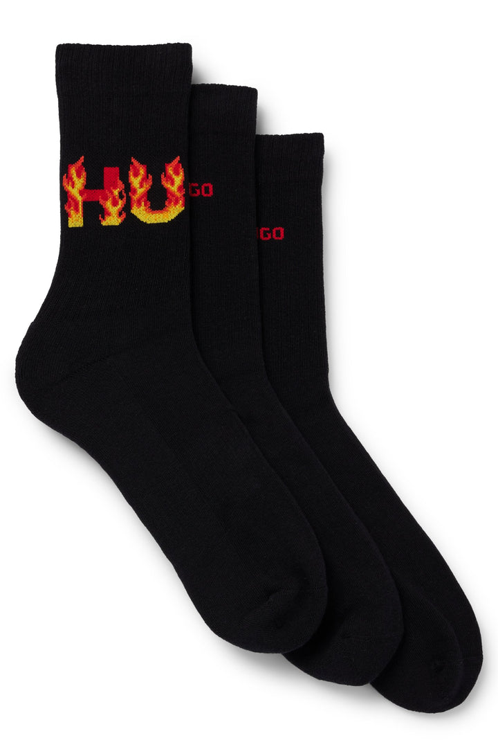 Hugo Three-pack of short-length socks with logo details