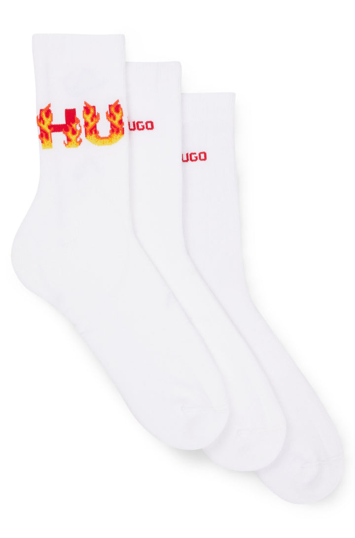 Hugo Three-pack of short-length socks with logo details