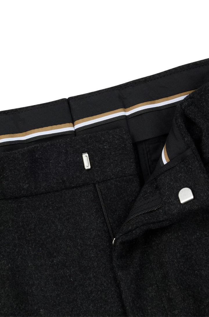 Boss Relaxed-fit pants in virgin wool