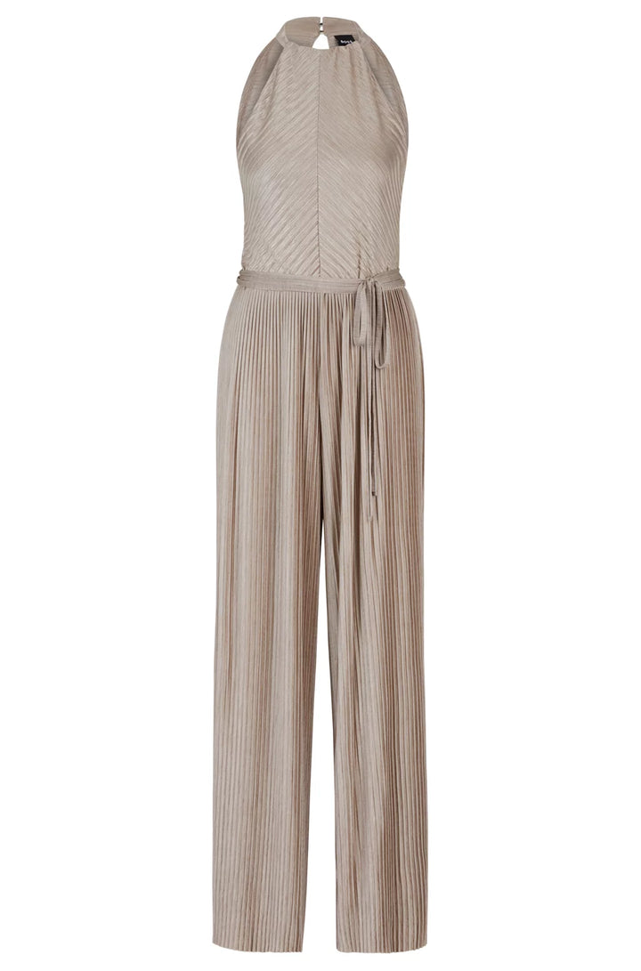 BOSS SLEEVELESS JUMPSUIT WITH PLISSÉ PLEATS AND TIE BELT