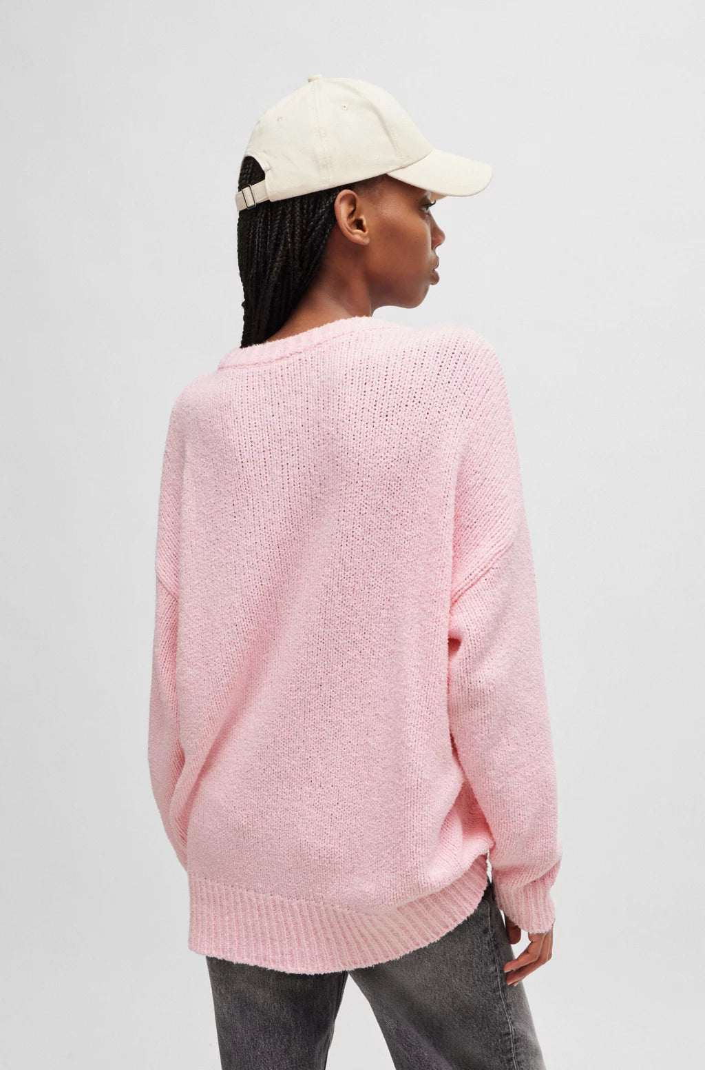 HUGO OVERSIZE-FIT SWEATER WITH HANDWRITTEN LOGO