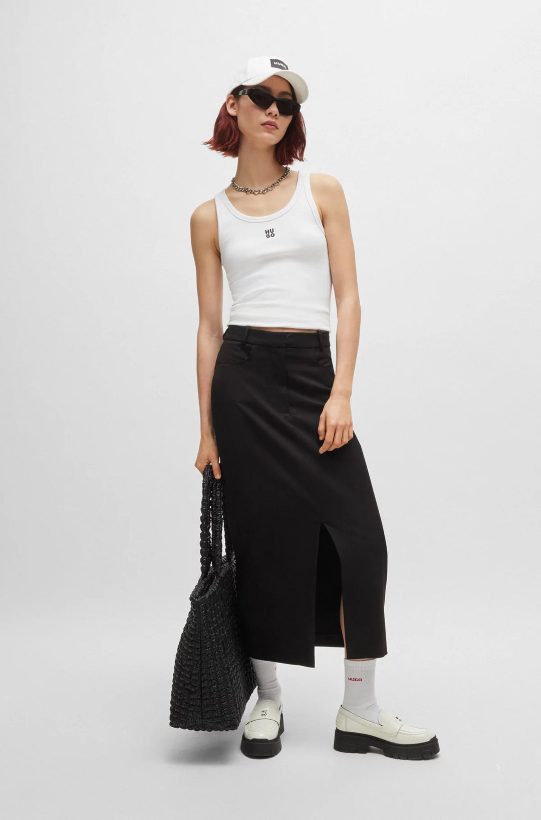 HUGO Tank top with stacked logo