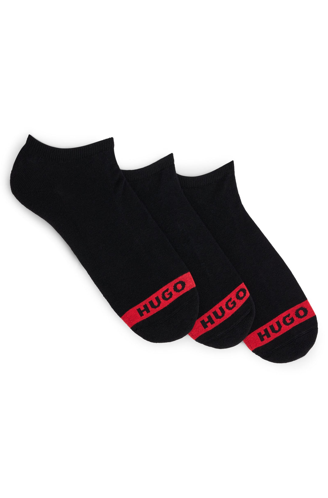 Hugo Three-pack of invisible socks with logos