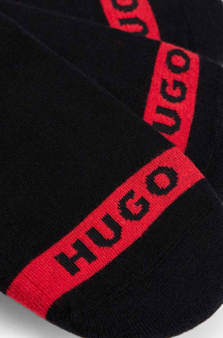Hugo Three-pack of invisible socks with logos