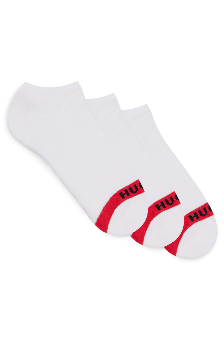 Hugo Three-pack of invisible socks with logos