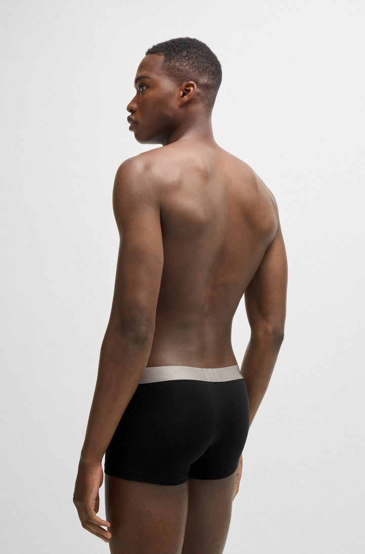 Boss  Three-pack of trunks with logo waistbands