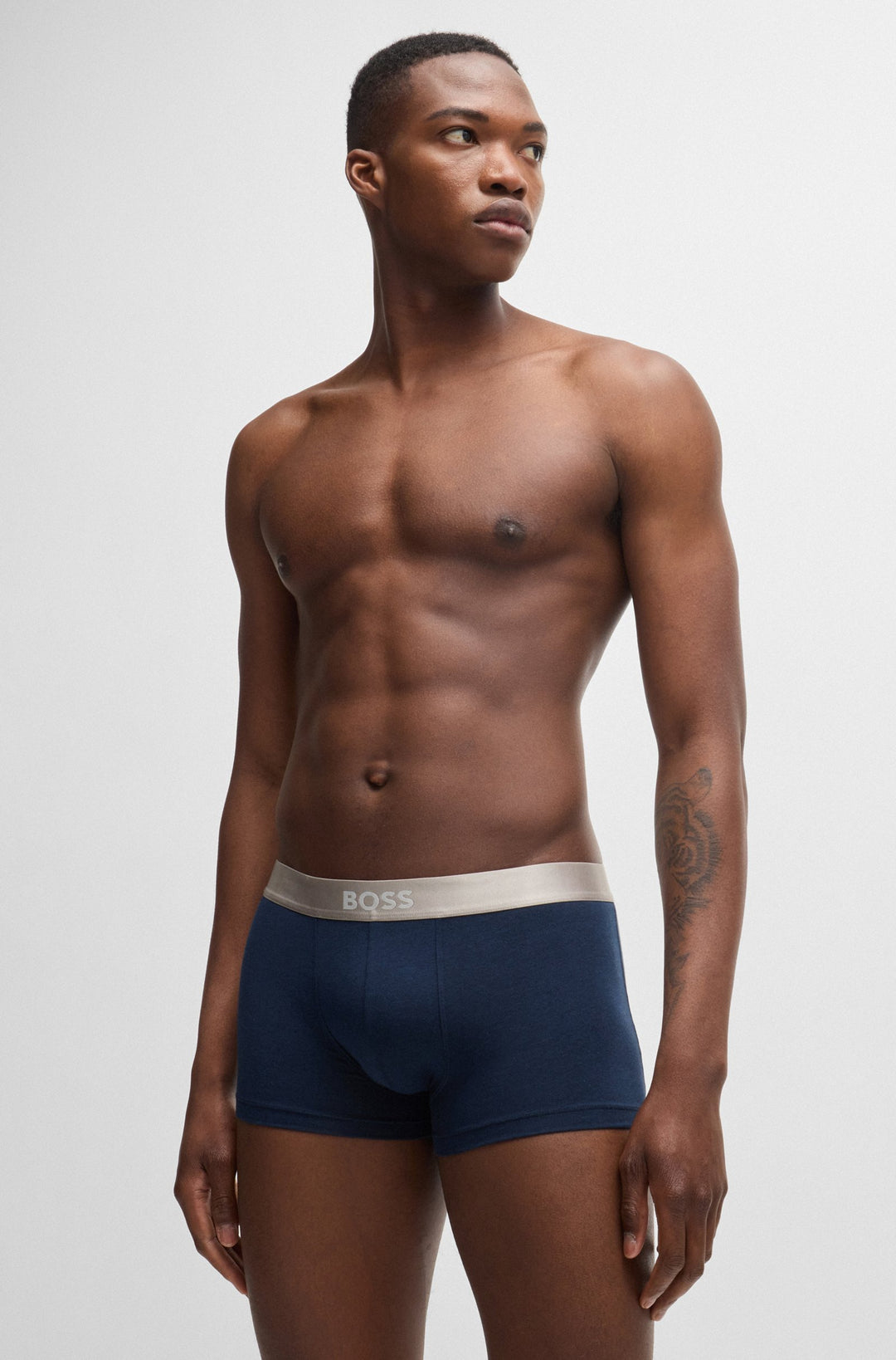 Boss  Three-pack of trunks with logo waistbands