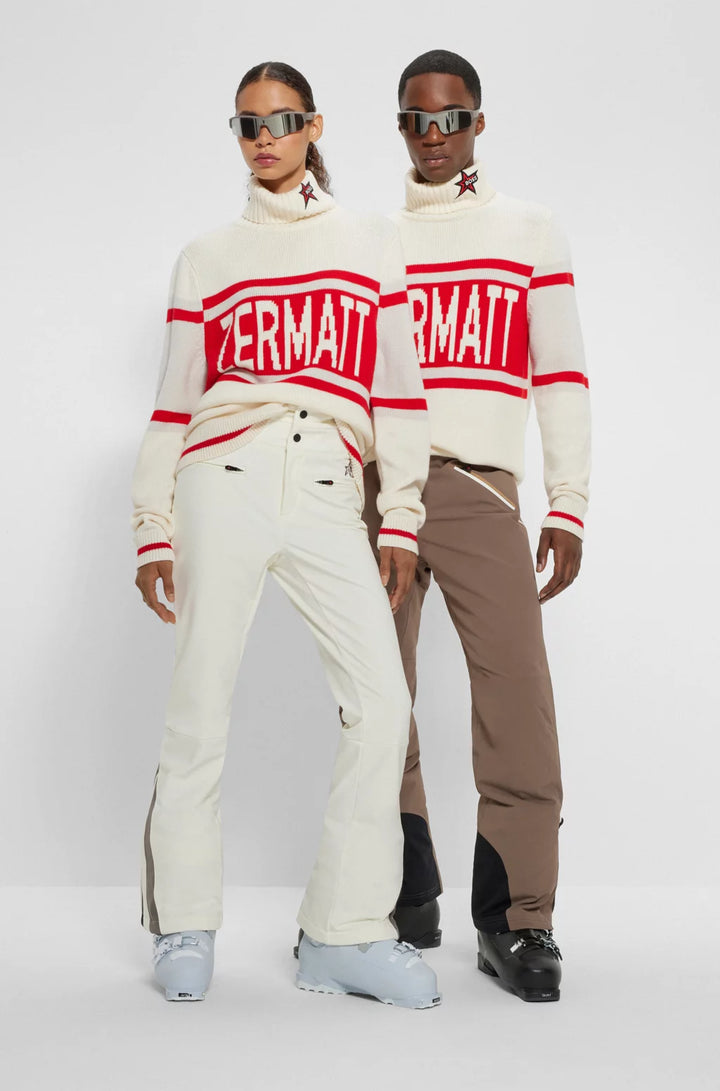 BOSS X PERFECT MOMENT VIRGIN-WOOL SWEATER WITH 'ZERMATT' INTARSIA