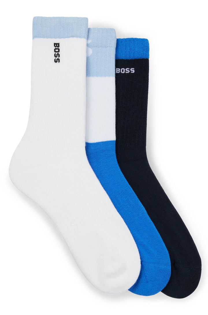 Boss Three-pack of short-length socks with logo details