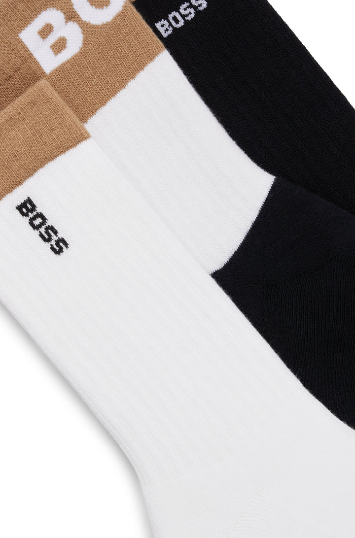 Boss Three-pack of short-length socks with logo details
