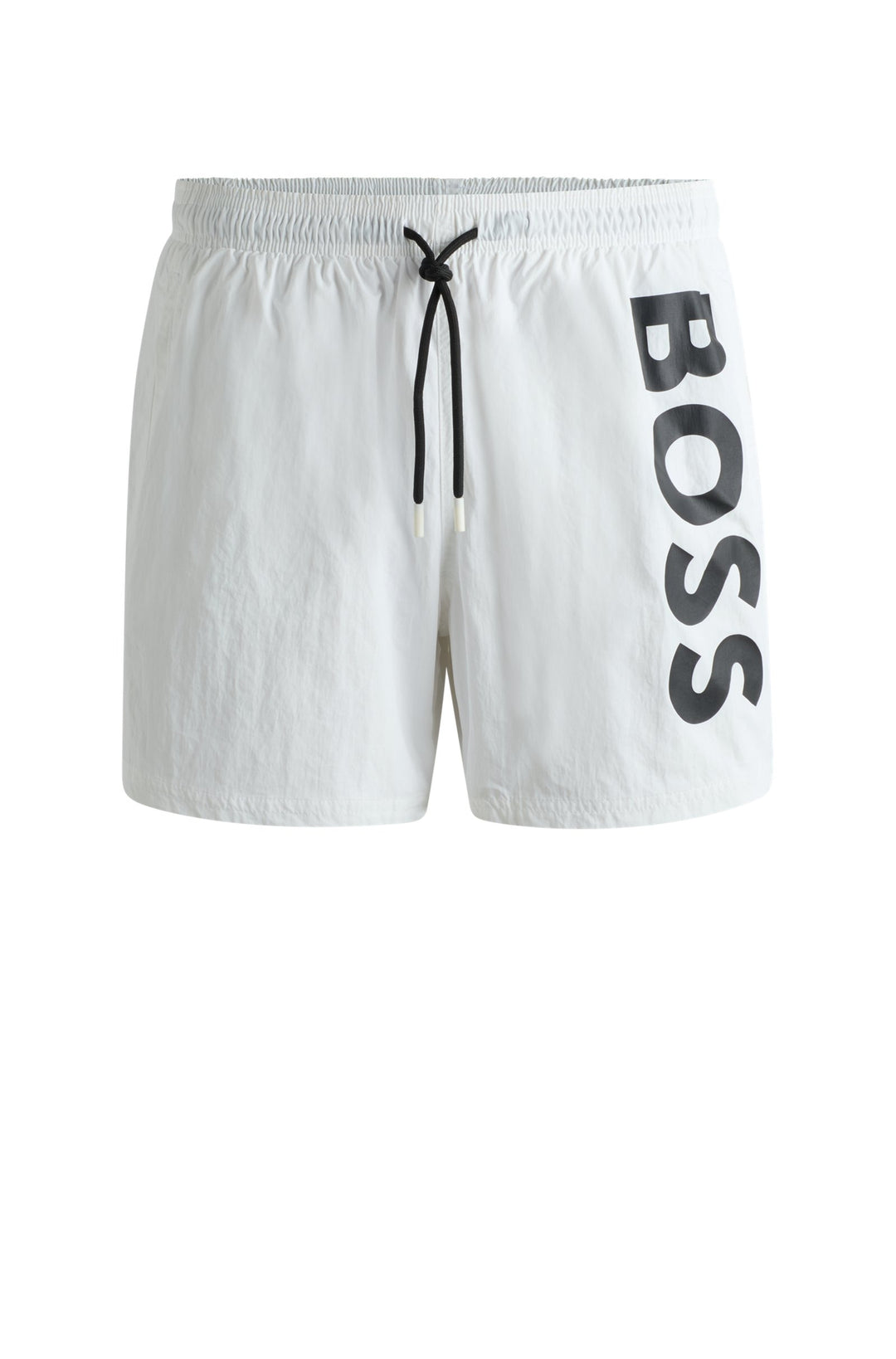 Boss Fully lined swim shorts with logo print
