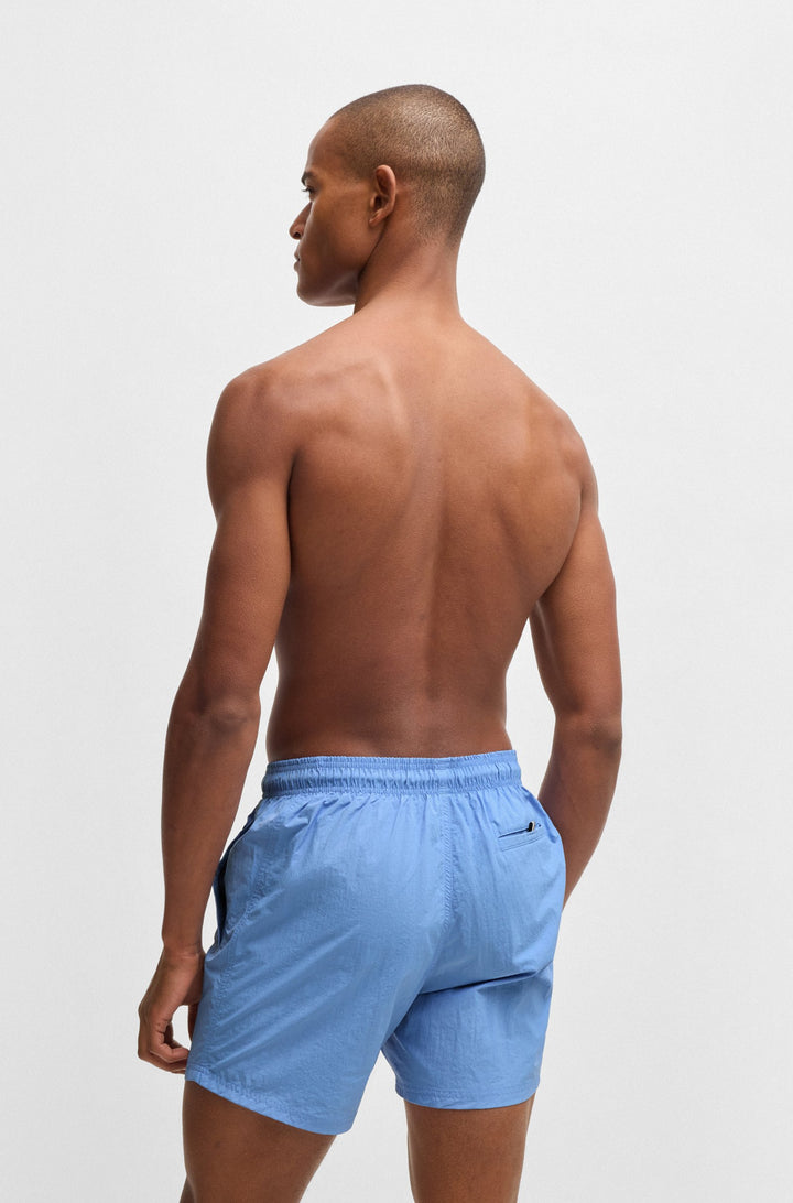 Boss Fully lined swim shorts with logo print