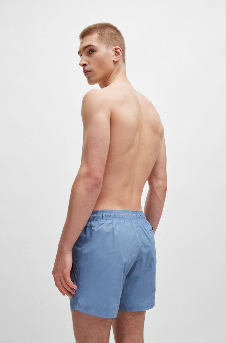 Boss Fully lined swim shorts with logo print