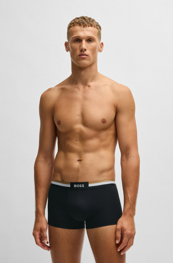 Boss Three-pack of trunks with signature waistbands