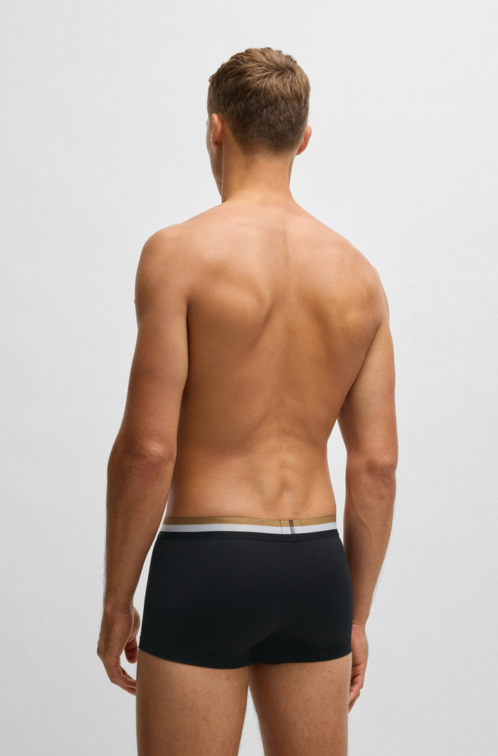 Boss Three-pack of trunks with signature waistbands