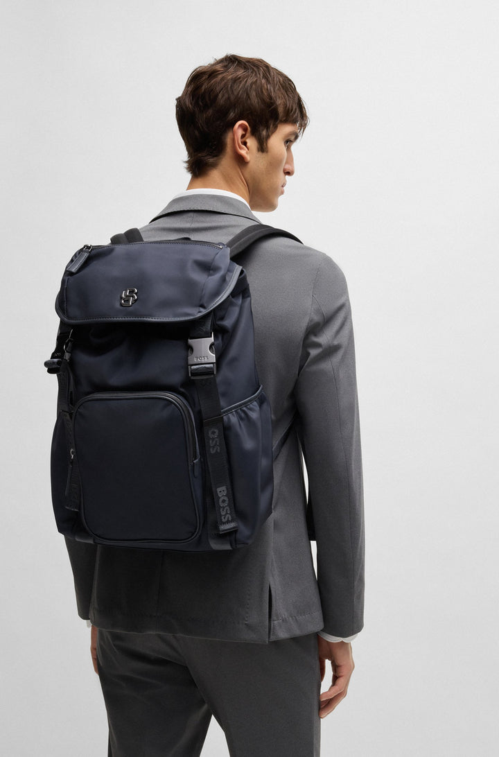 BOSS SELECTED BY SHOHEI OHTANI Multi-pocket backpack with Double B monogram trim