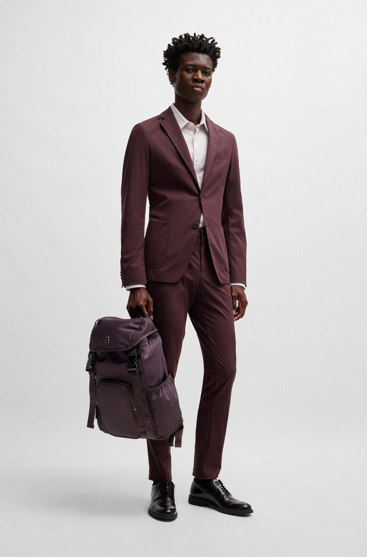 BOSS SELECTED BY SHOHEI OHTANI Multi-pocket backpack with Double B monogram trim