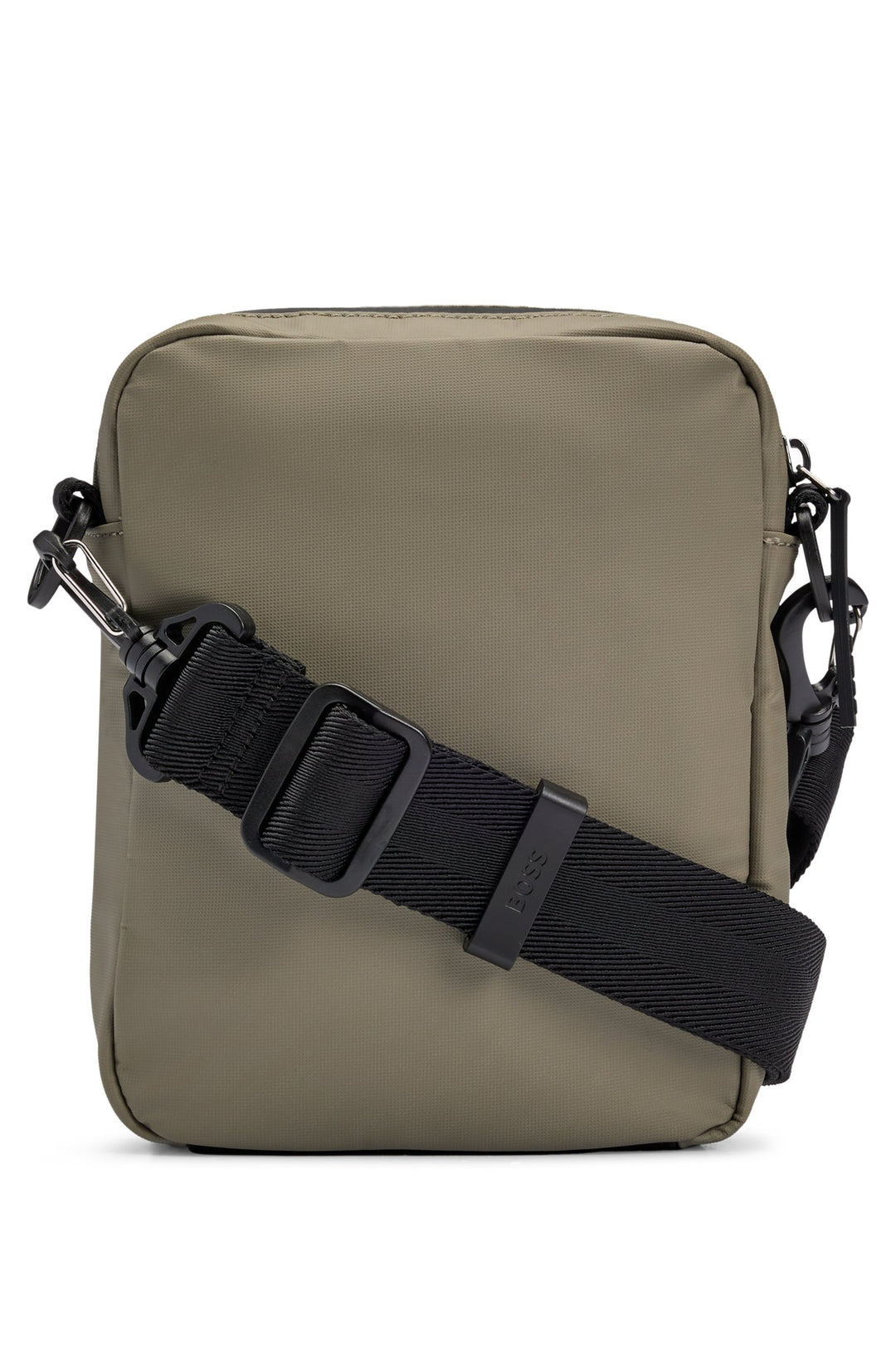 Boss Faux-leather reporter bag with tonal logo