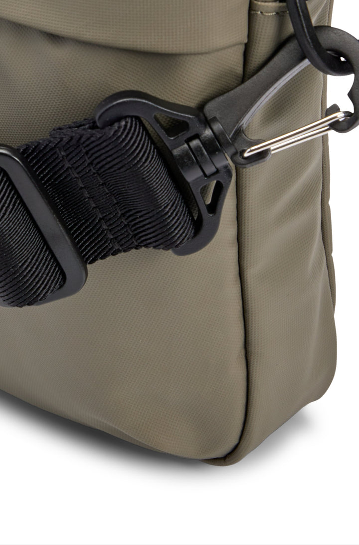 Boss Faux-leather reporter bag with tonal logo