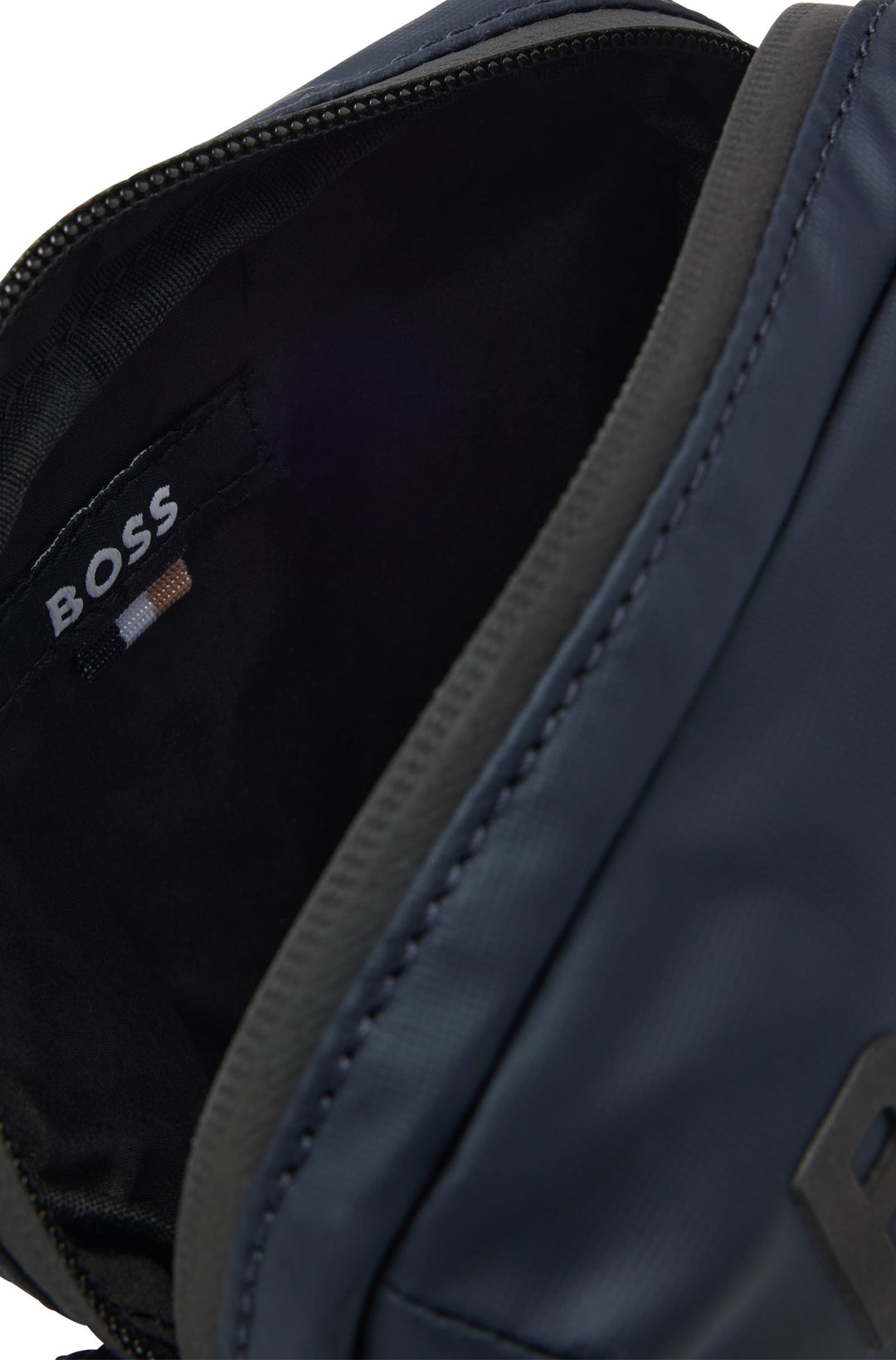 Boss Faux-leather reporter bag with tonal logo