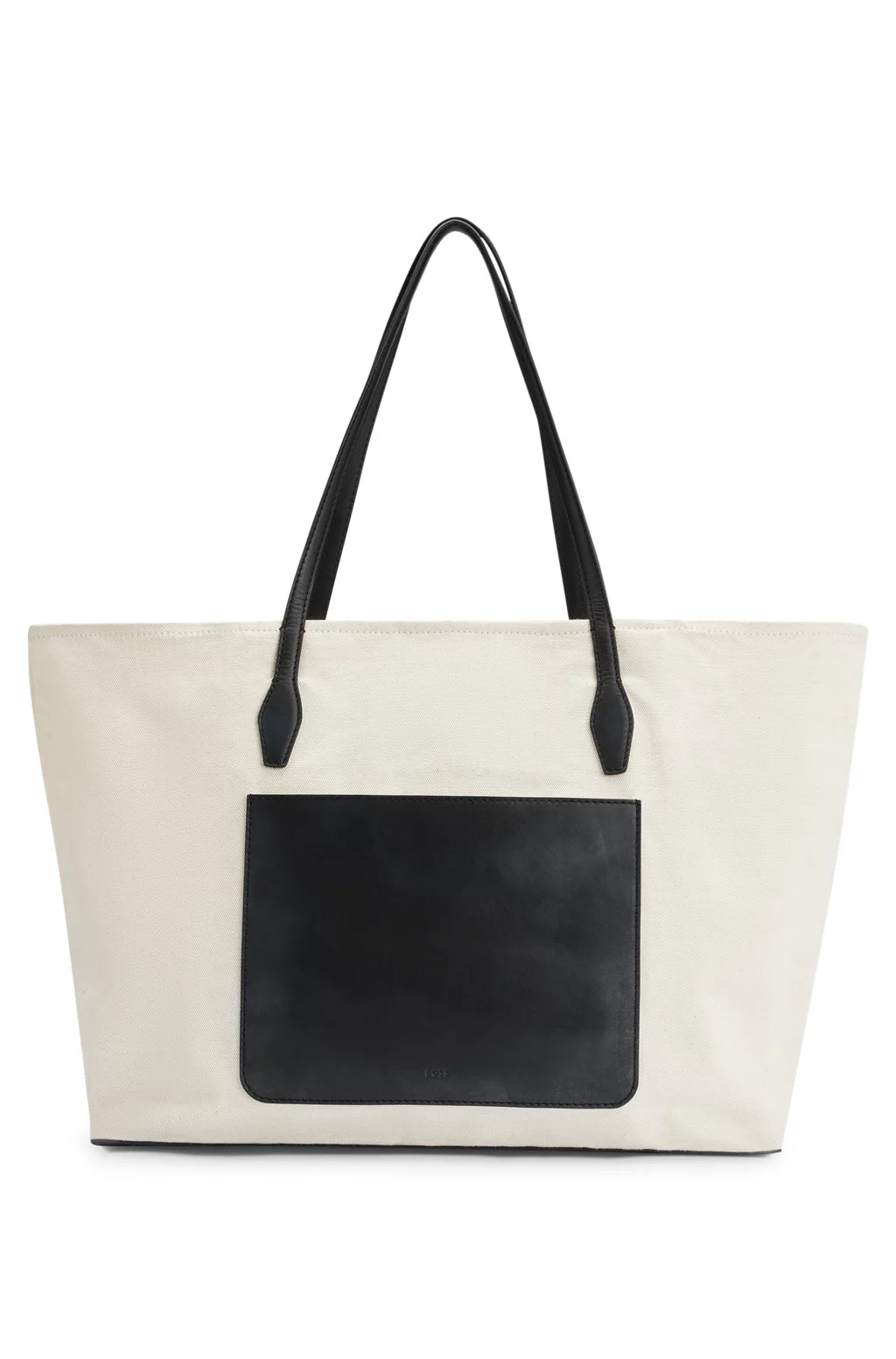 BOSS NAOMI X BOSS LEATHER-TRIMMED SHOPPER BAG WITH DETACHABLE POUCH